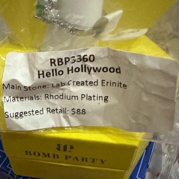 BP ring hello Hollywood rhodium plating suggested retail $88 - Picture 4 of 4